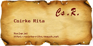 Csirke Rita névjegykártya